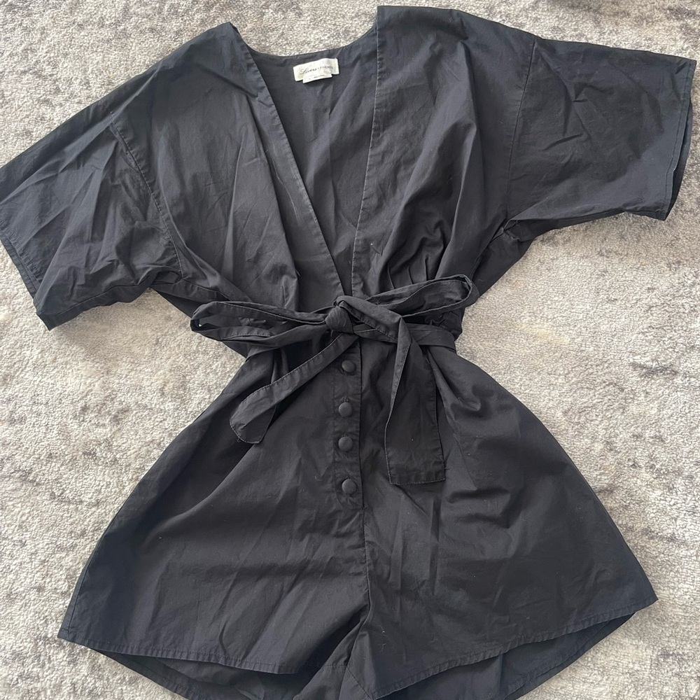Lovers + Friends Elegant Black Romper